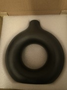 Wazon ceramiczny na kwiaty trawy pampesowej, czarny mat