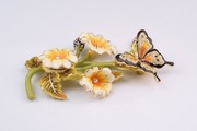 Kwiaty Motyl unikatowe puzderko Keren Kopal Swarovski