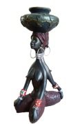 ŚWIECZNIK Figurka MOTYW AFRYKAŃSKI 17 cm  