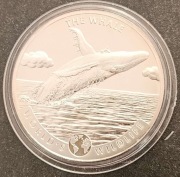 1 uncja Srebro 999 Wieloryb Kongo 2020 rok 