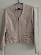 Skórzana kurtka damska typu chanelka jasny róż 42