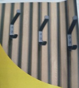 WIESZAK ŚCIENNY METALOWY CZARNY 5 SZT