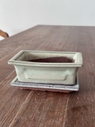 Zestaw doniczek bonsai 3 szt ceramiczne owalne + prostokątna