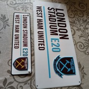 Metalowa tabliczka West Ham United  London Stadium E20