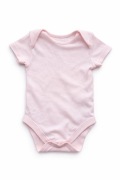 George body kopertowy dekolt różowe krótki rękaw basic 68