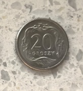 Moneta obiegowa 20gr MN z 1991r.