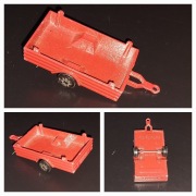 MAJORETTE przyczepa czerwona