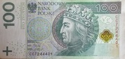 Banknot 100 zł seria CC