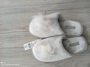 ESOTIQ kapcie damskie szare ciepłe zimowe FERNA 39288-90X rozmiar 37/38