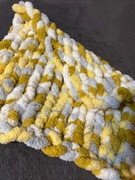 GRUBY RĘCZNIE PLECIONY Kocyk Polarowy 