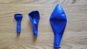 Balony w 3 rozmiarach (S, M, L), kolor błękitny / niebieski, matowy