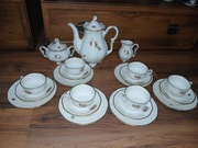 Stary serwis PirkenHammer ecru ze łotem do kawy