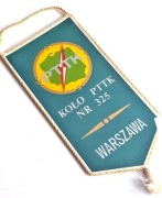Proporczyk PTTK Koło nr 325 Warszawa Herb Polska