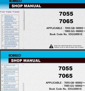 Kobelco 7055, 7065 Crawler Crane Service Repair Manual Instrukcja serwisowa