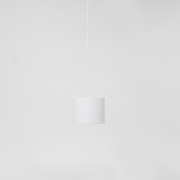 Lampa wisząca abażur biały Alberi walec 20cm