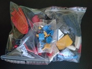 LEGO mix elementy samochodów samolotów 340 gram