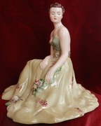 Dama w zielonej sukni, Royal Dux Czechosłowacji, 1935-45