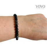 Bransoletka unisex z kocim okiem i hematytem