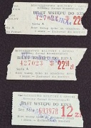1974, Mini.Kultury i Sztuki, 3x bilet Kino Bajka, 12zł i 22.50zl, stemple