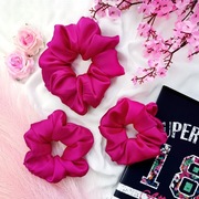 Jedwabna gumka do włosów - scrunchie - rozmiar L