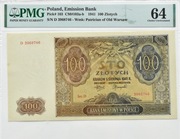Generalna Gubernia 100 złotych 1941 seria D PMG 64