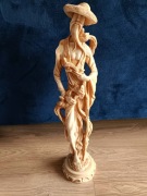 Figurka rzeźba japoński chiński wędrowiec mędrzec PRL DDR ozdoba dom 