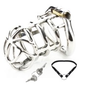 Stalowy pas cnoty Chastity klatka na penisa Oring 57mm + pasek