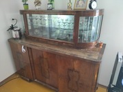 Oryginalny kredens z nadstawką z litego drewna