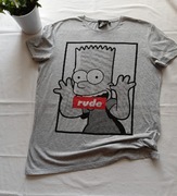 Męska szara koszulka  r XL Bardzo dobry The Simpsons