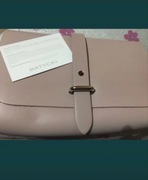 Batycki skórzana kopertówka-jasny/pudrowy róż