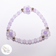 Bransoletka z koralików z kwiatkami