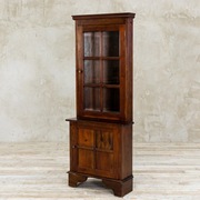 Kredens narożny, witryna, biblioteka, lite drewno 