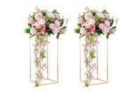 wazony kolumnowe z panelem metalowym, wazon podłogowy Inweder, wys 60 cm