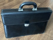 Skórzana aktówka/teczka męska (czarna) marki Daag