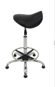 Taboret obrotowy siodło chrom obrotowy podnoszony z podnóżkiem NOWY