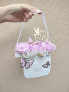 Prezent komunijny, flowerbox pierwsza komunia święta 