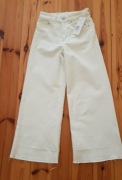 Jeansy culotte białe H&M wysoki stan r.34