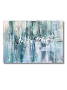 Obraz na płótnie ręcznie malowany zielony abstrakcja