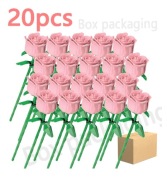 Klocki róża kwiat różowa kwiaty roże jak LEGO - 20