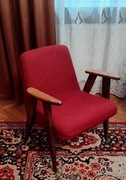 Oryginalny fotel 366 wg. projektu J.Chierowskiego, ikona designu PRL 