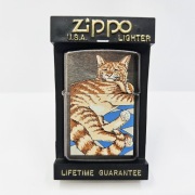 Kolekcjonerska zapalniczka Zippo TABBY CAT Kot Prążkowany z 1995 roku 
