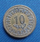 Moneta Tunezja 10 milimów 1960
