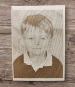 Portret / zdjęcie - grawer na drewnie format A4, prezent