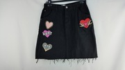 Spódnica jeansowa Glamorous czarna hafty rozmiar M