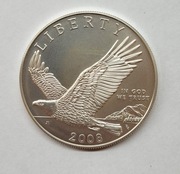2008 P 1$ USA AMERYKAŃSKI ORZEŁ BIELIK Ag MATT