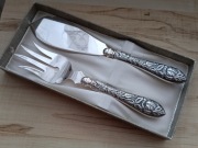 POSREBRZANE SZTUĆCE DO SERWOWANIA ŚRODEK STOŁU FINLANDIA RÓŻA