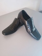 Eleganckie półbuty pantofle męskie chłopięce czarne roz. 41