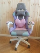 Fotel Gamingowy Hell's Chair Rainbow 2.0 Różowy Fioletowy Miętowy Kolorowy