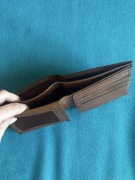 Skórzany portfel męski - 100% naturalna skóra, stan bardzo dobry