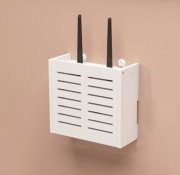 Ścienna Pułka Biała Na Router Osłonka Maskownica